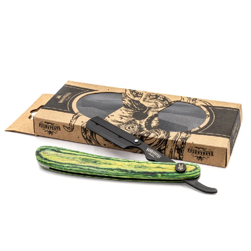 Cut Throat Razor - The Buccaneer in Green - Wooden