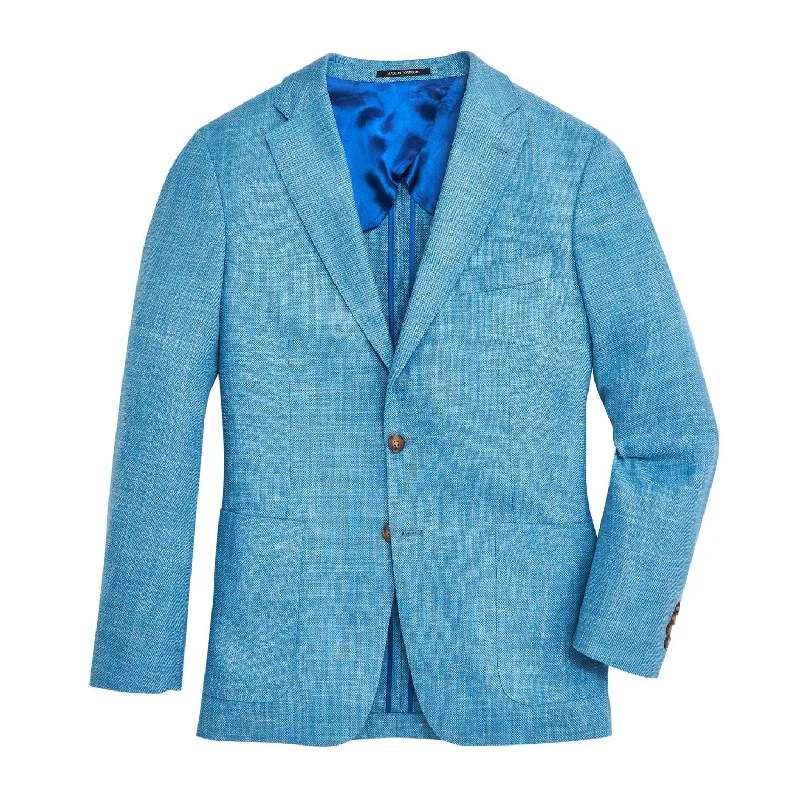 Drago Cabana Blue Solid Sport Coat