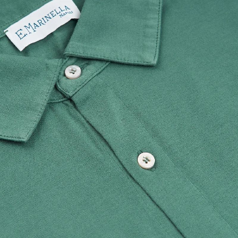 DARK GREEN LONG SLEEVE POLO SHIRT