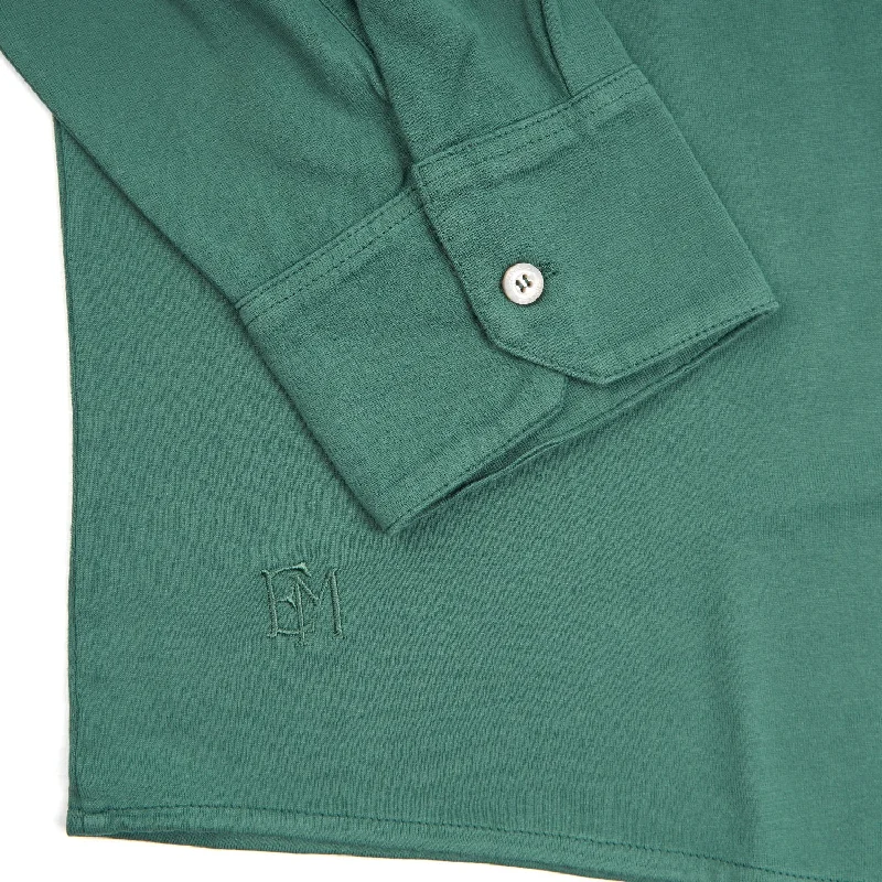 DARK GREEN LONG SLEEVE POLO SHIRT