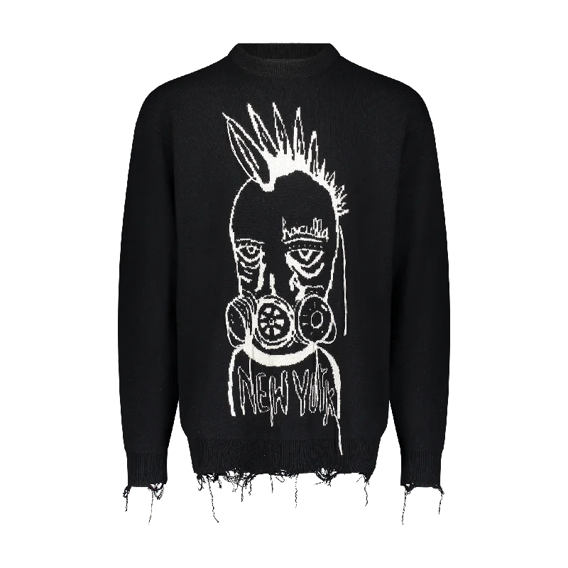 GAS MASK SWEATER BLACK