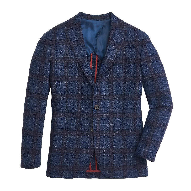 Loro Piana Moonlight/Earth Red Plaid Sport Coat