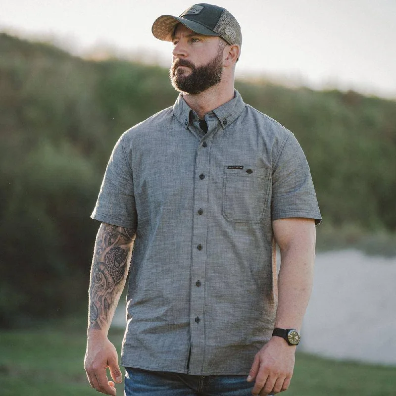 Men's Everyday Chambray Button Down - Heather Black