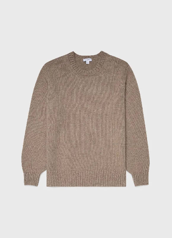 Men's Roxburgh Cashmere Jumper in Natural Brown