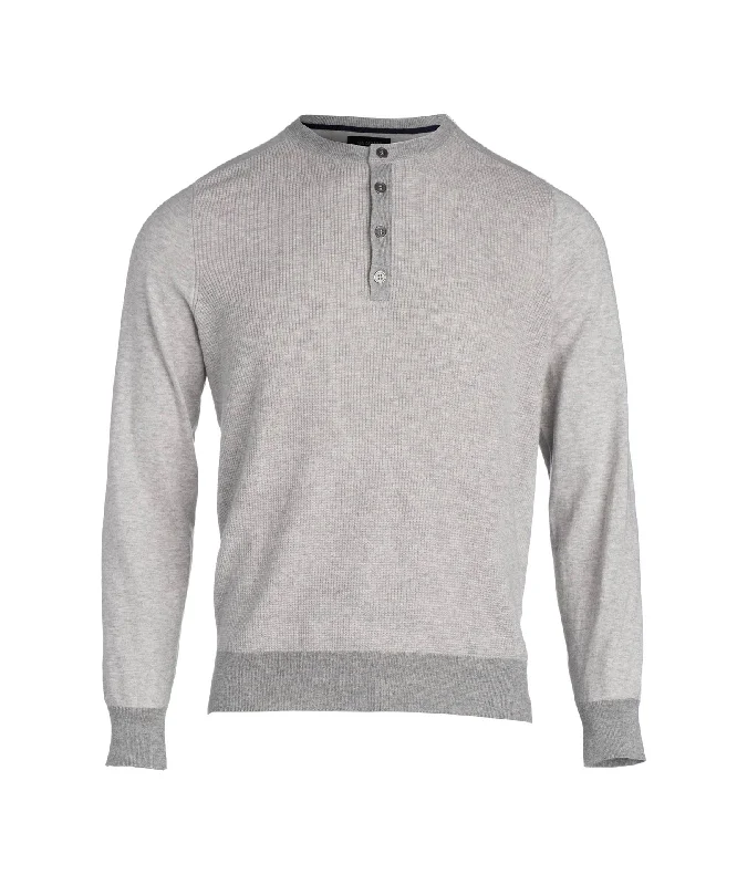 Cotton Cashmere Multi Texture Henley