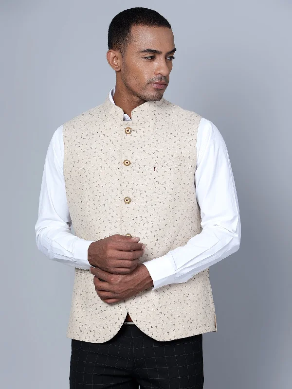 Cantabil Men Beige Waist Coat