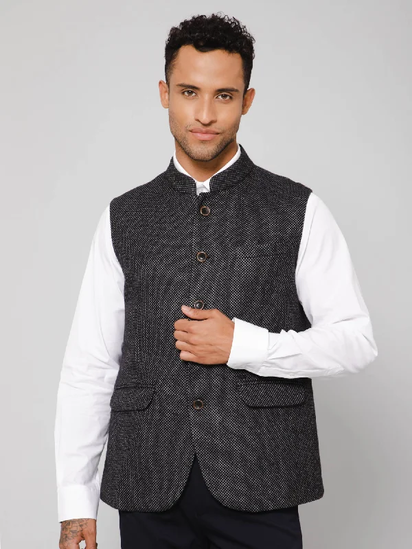 Cantabil Men Black Waist Coat