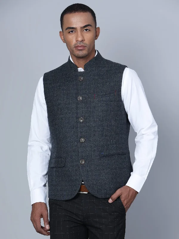 Cantabil Men Dark Green Waist Coat